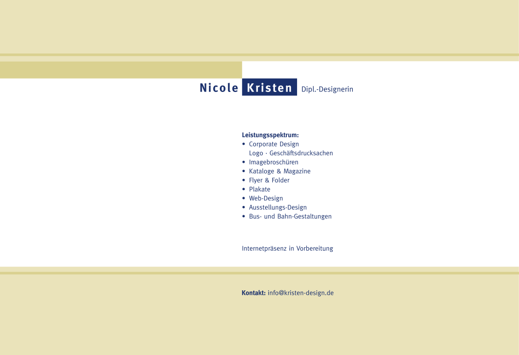 Nicole Kristen, Dipl.-Designerin